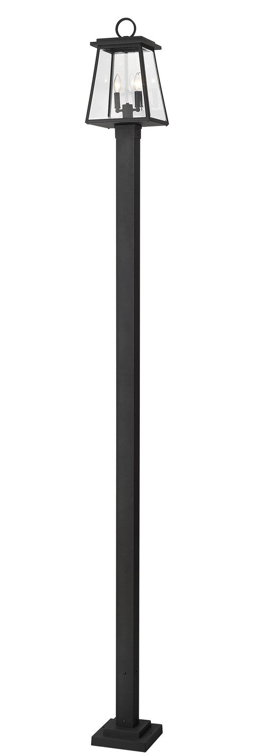 Z-Lite Canada - Two Light Outdoor Post Mounted Fixture - Broughton - Black- Union Lighting Luminaires Decor