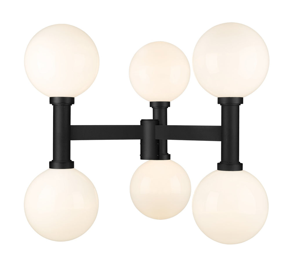 Z-Lite Canada - Six Light Outdoor Post Mount Fixture - Laurent - Black- Union Lighting Luminaires Decor