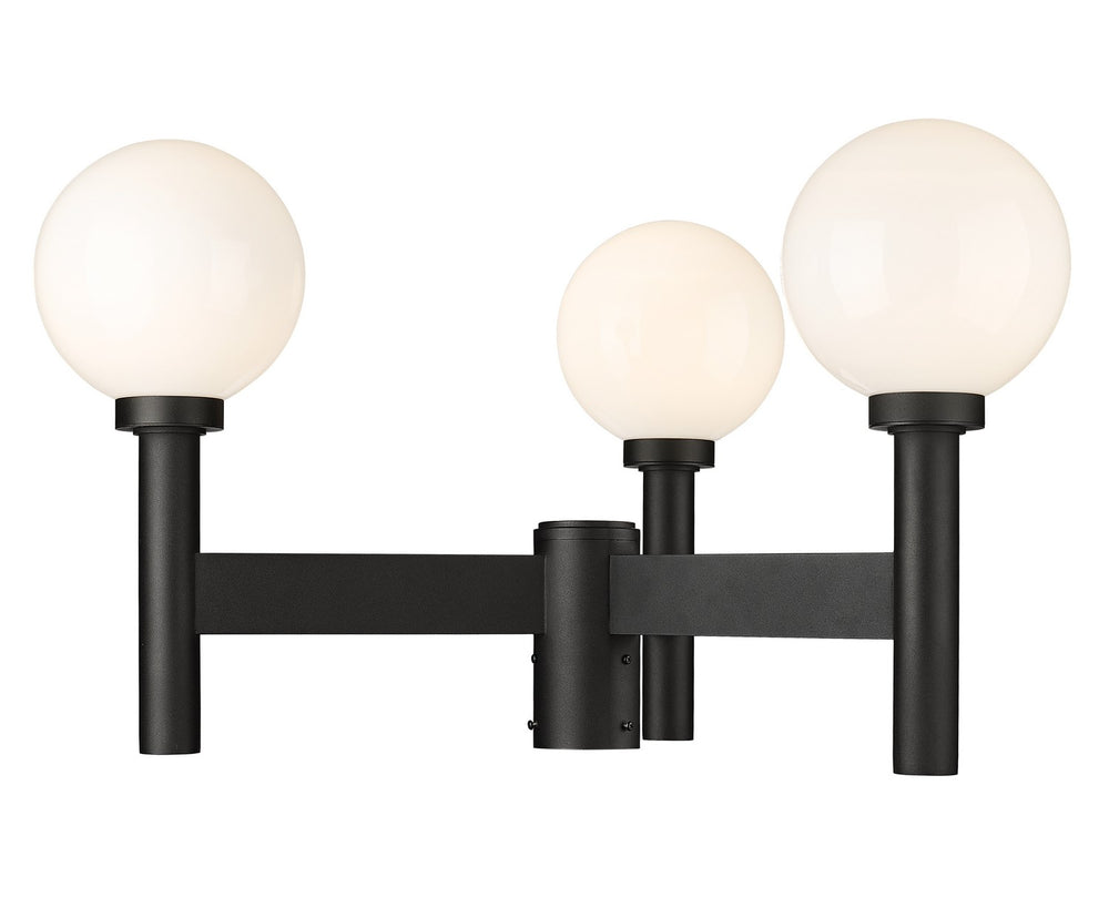 Z-Lite Canada - Three Light Outdoor Post Mount Fixture - Laurent - Black- Union Lighting Luminaires Decor