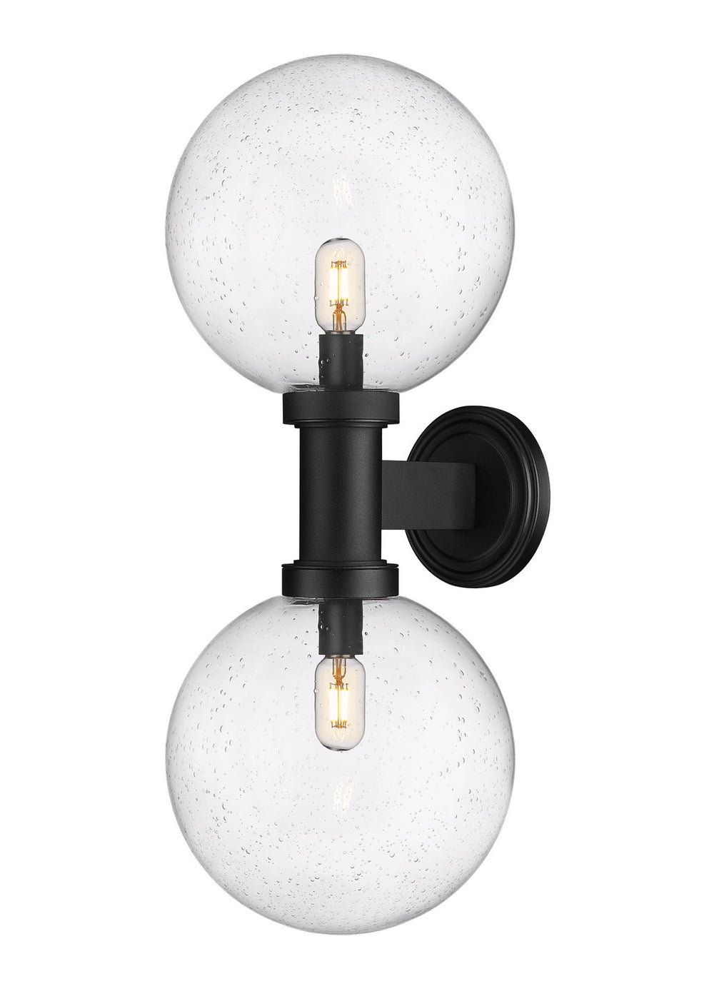 Z-Lite Canada - Two Light Outdoor Wall Sconce - Laurent - Black- Union Lighting Luminaires Decor