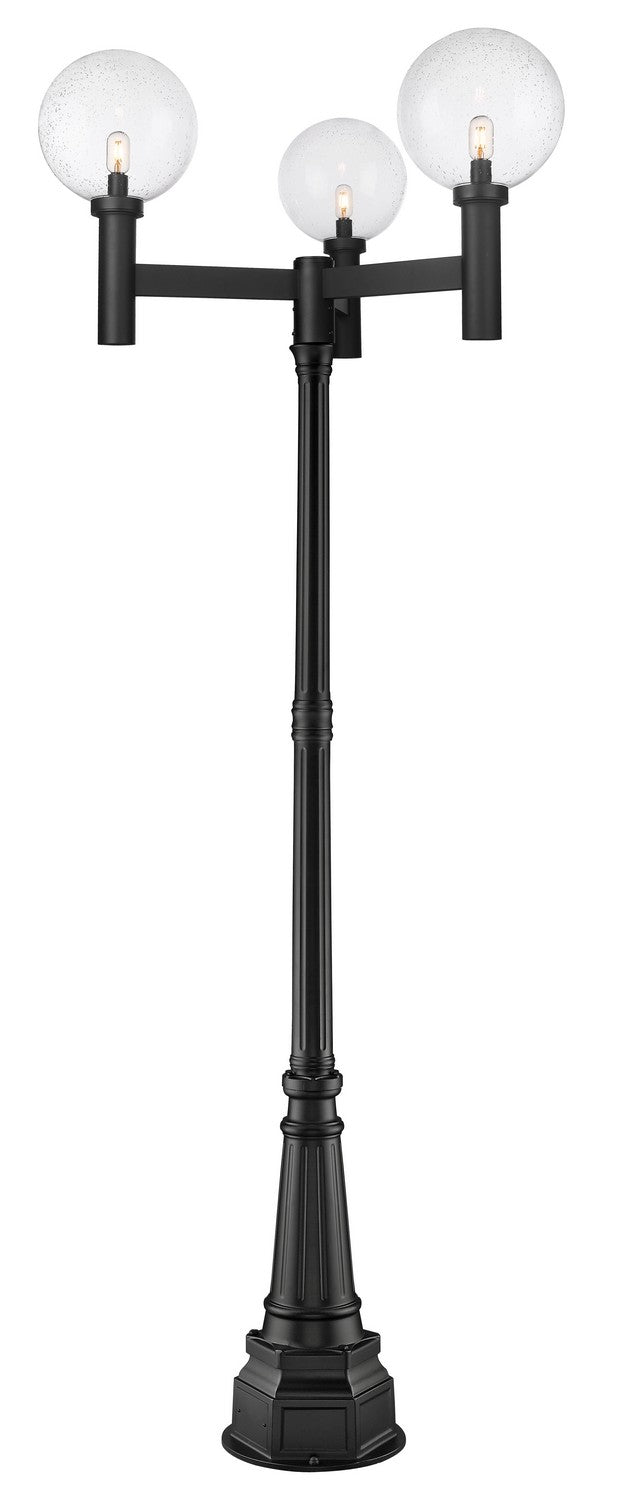 Z-Lite Canada - Three Light Outdoor Post Mounted Fixture - Laurent - Black- Union Lighting Luminaires Decor