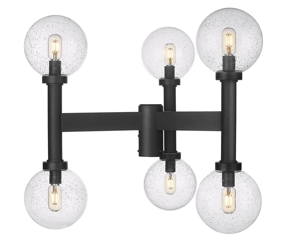 Z-Lite Canada - Six Light Outdoor Post Mount Fixture - Laurent - Black- Union Lighting Luminaires Decor