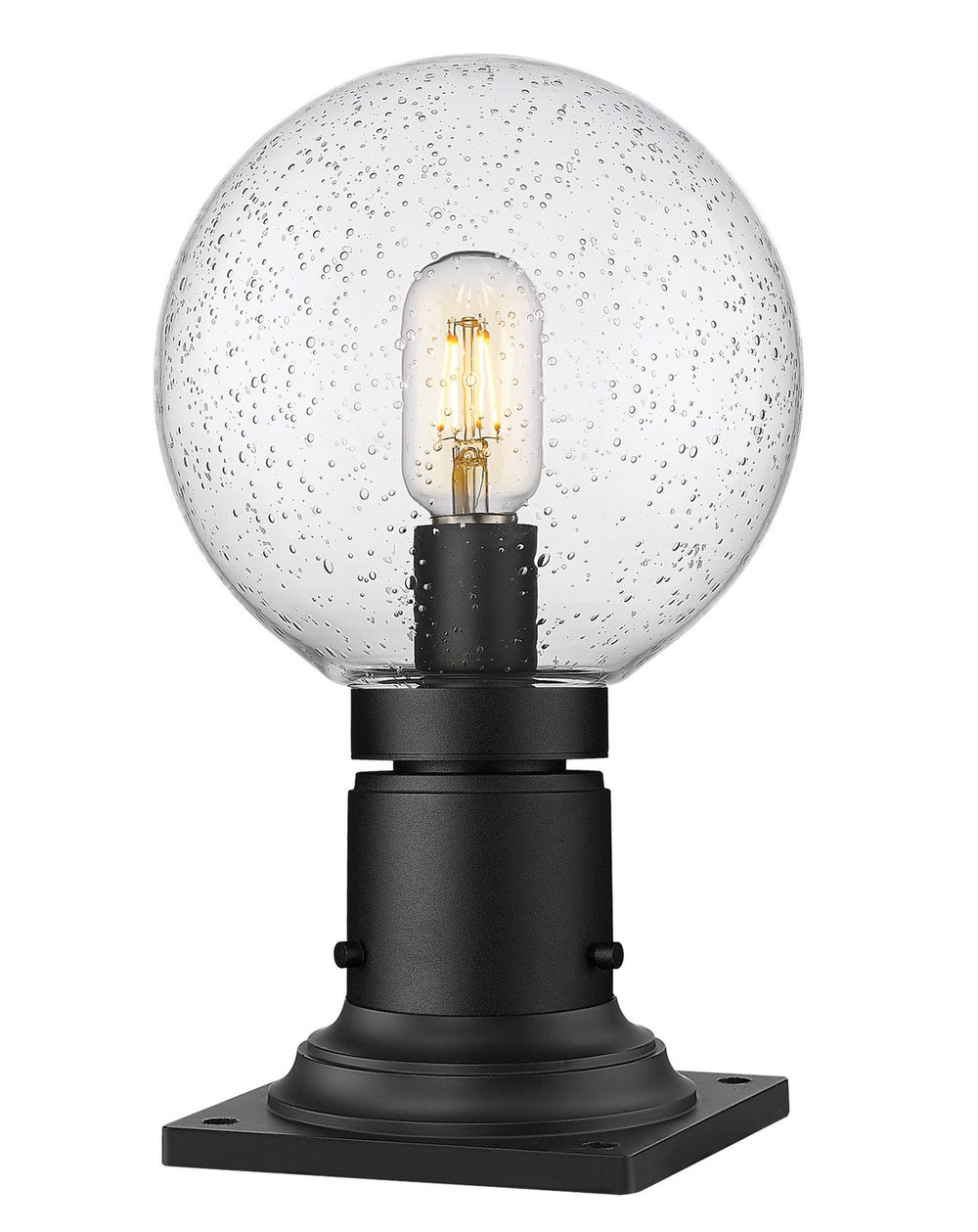 Z-Lite Canada - One Light Outdoor Pier Mounted Fixture - Laurent - Black- Union Lighting Luminaires Decor