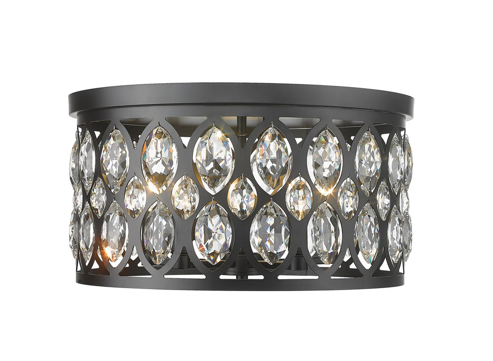 Z-Lite Canada - Five Light Flush Mount - Dealey - Matte Black- Union Lighting Luminaires Decor