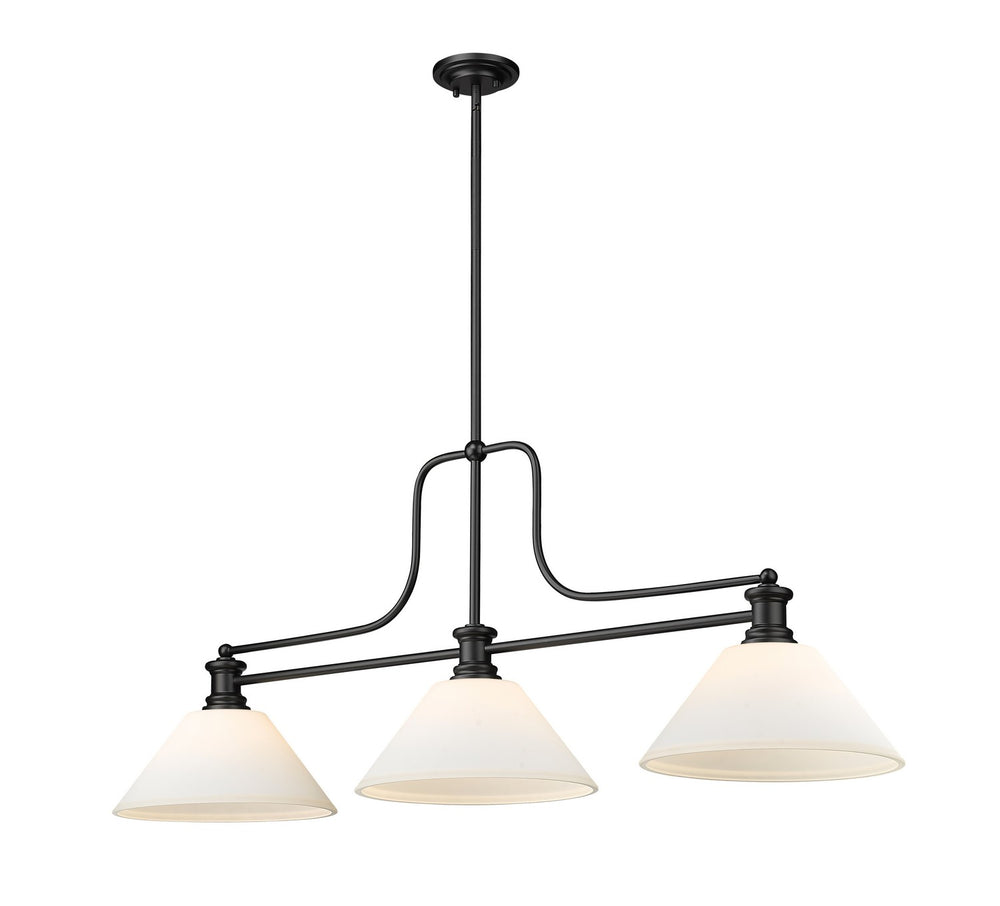 Z-Lite Canada - Three Light Billiard - Melange - Matte Black- Union Lighting Luminaires Decor