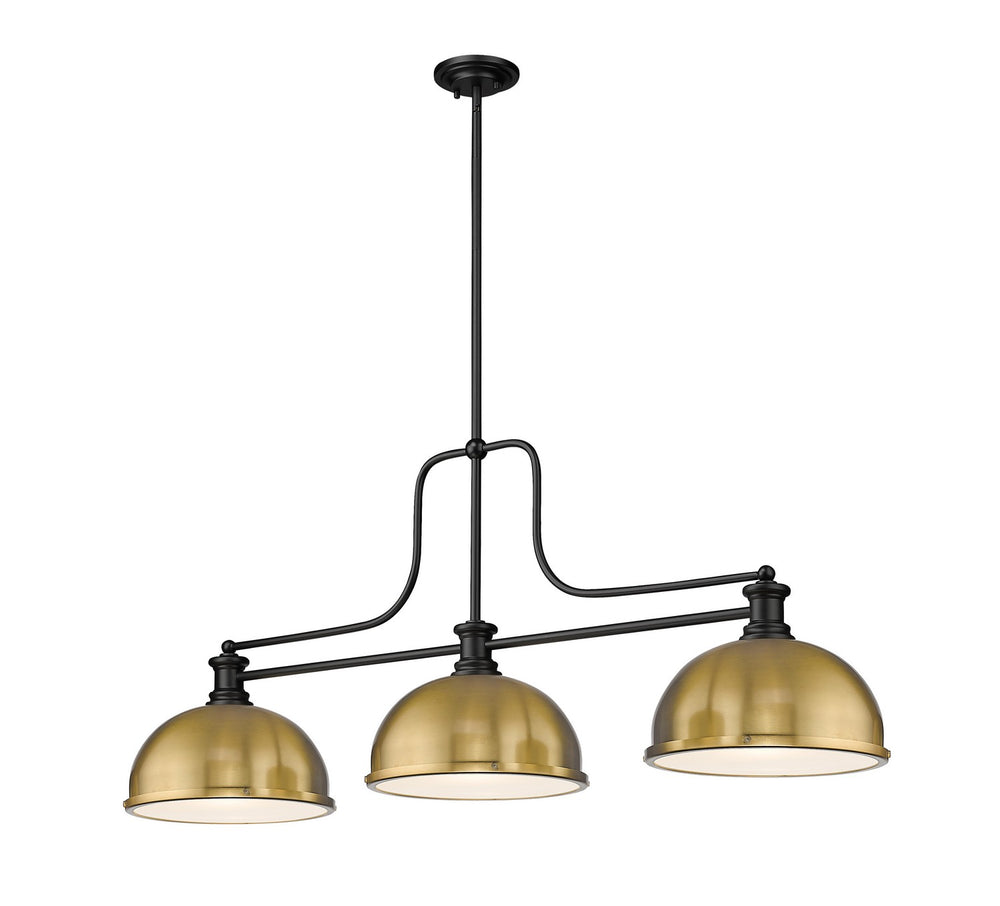 Z-Lite Canada - Three Light Billiard - Melange - Matte Black- Union Lighting Luminaires Decor