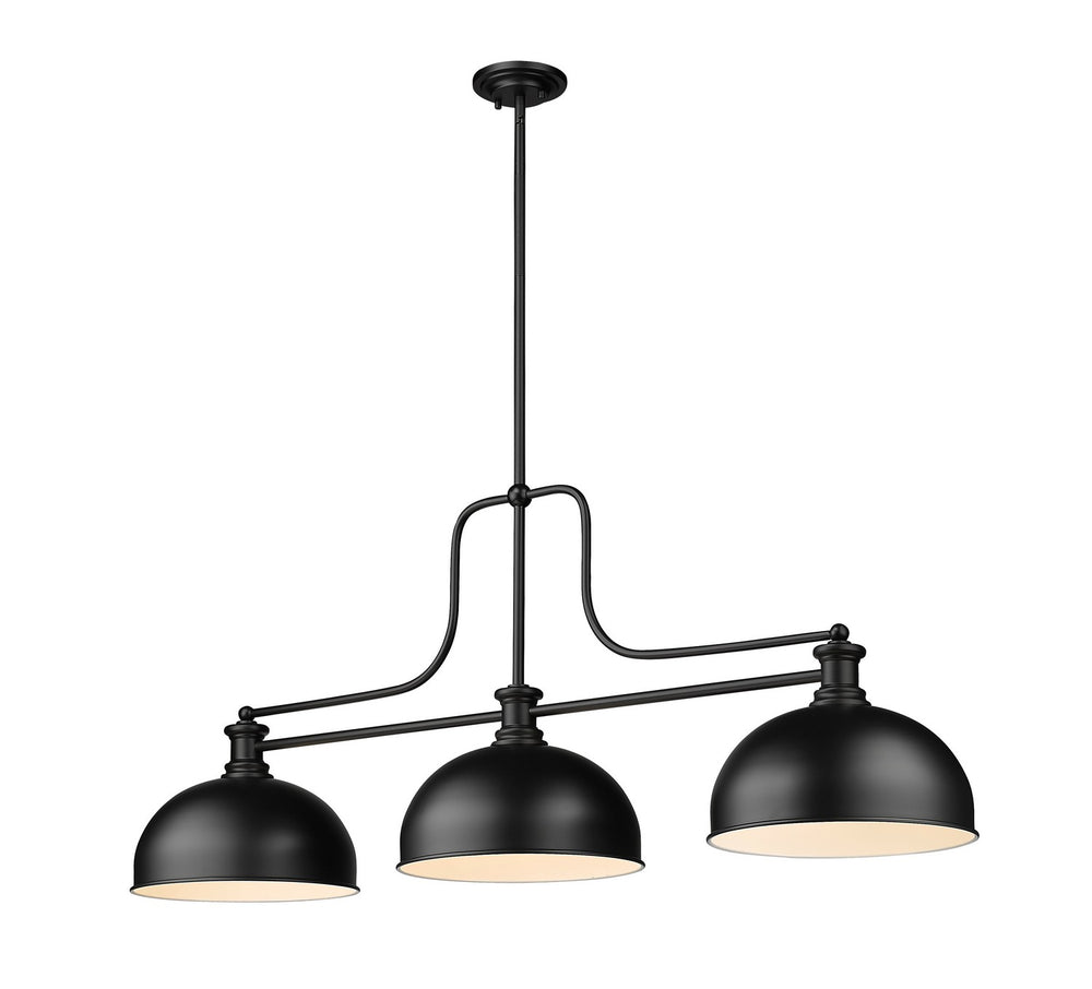 Z-Lite Canada - Three Light Billiard - Melange - Matte Black- Union Lighting Luminaires Decor