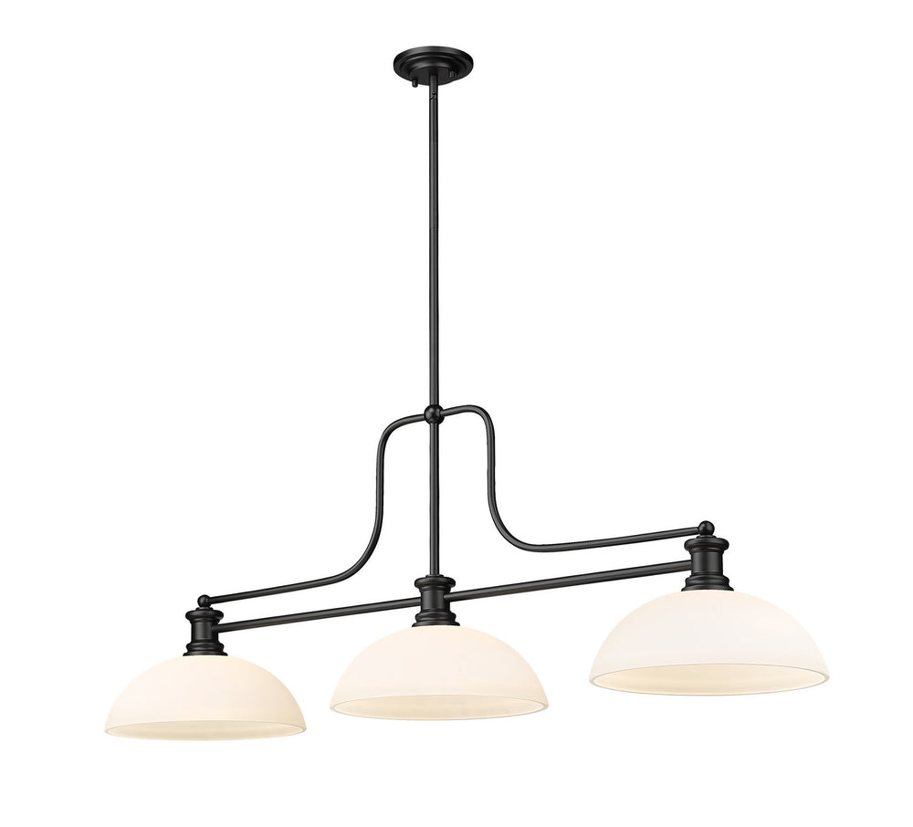 Z-Lite Canada - Three Light Billiard - Melange - Matte Black- Union Lighting Luminaires Decor