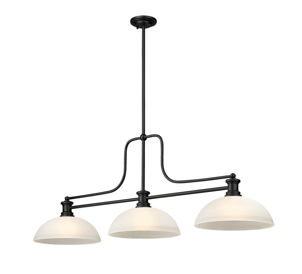 Z-Lite Canada - Three Light Billiard - Melange - Matte Black- Union Lighting Luminaires Decor