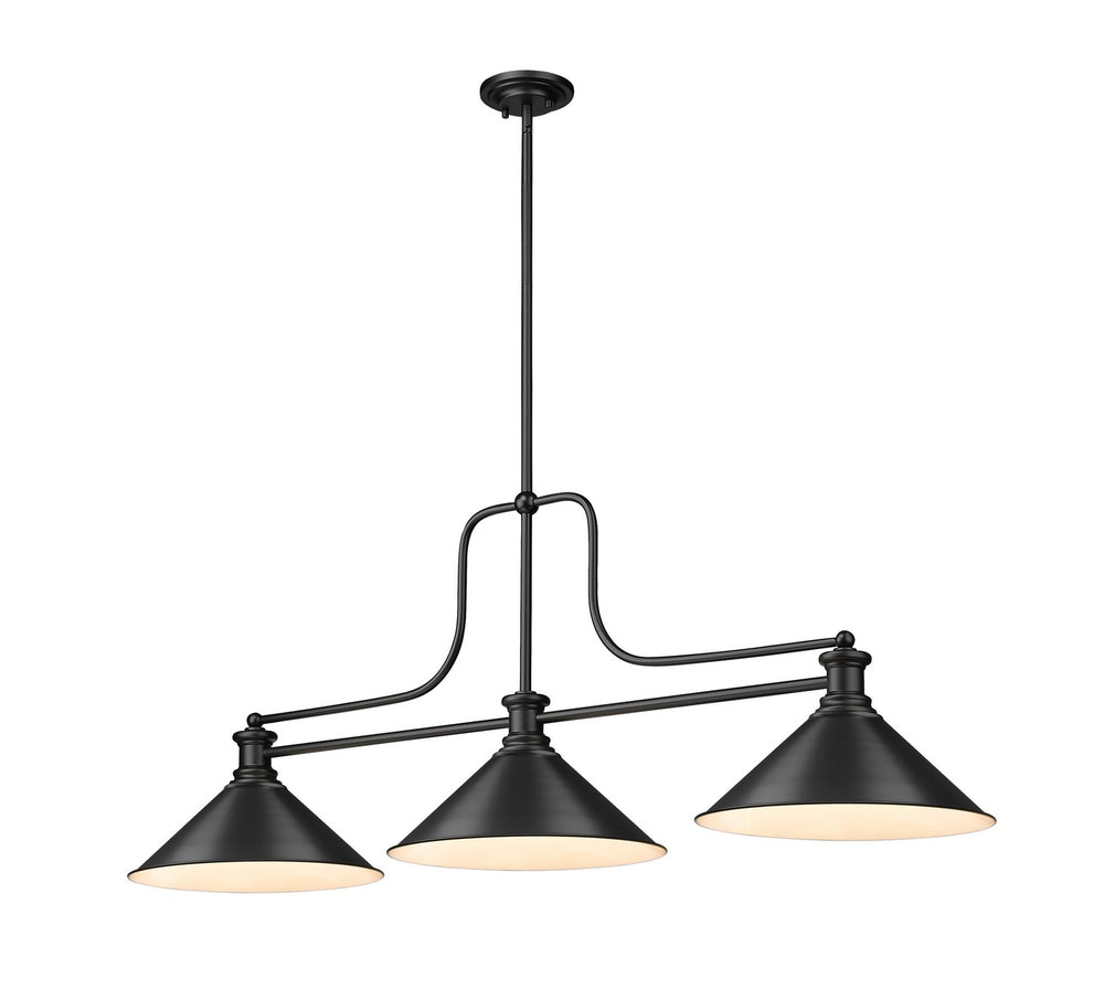 Z-Lite Canada - Three Light Billiard - Melange - Matte Black- Union Lighting Luminaires Decor