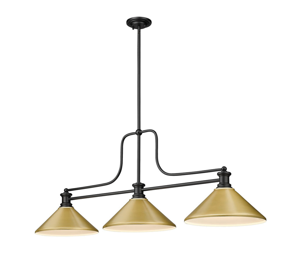 Z-Lite Canada - Three Light Billiard - Melange - Matte Black- Union Lighting Luminaires Decor