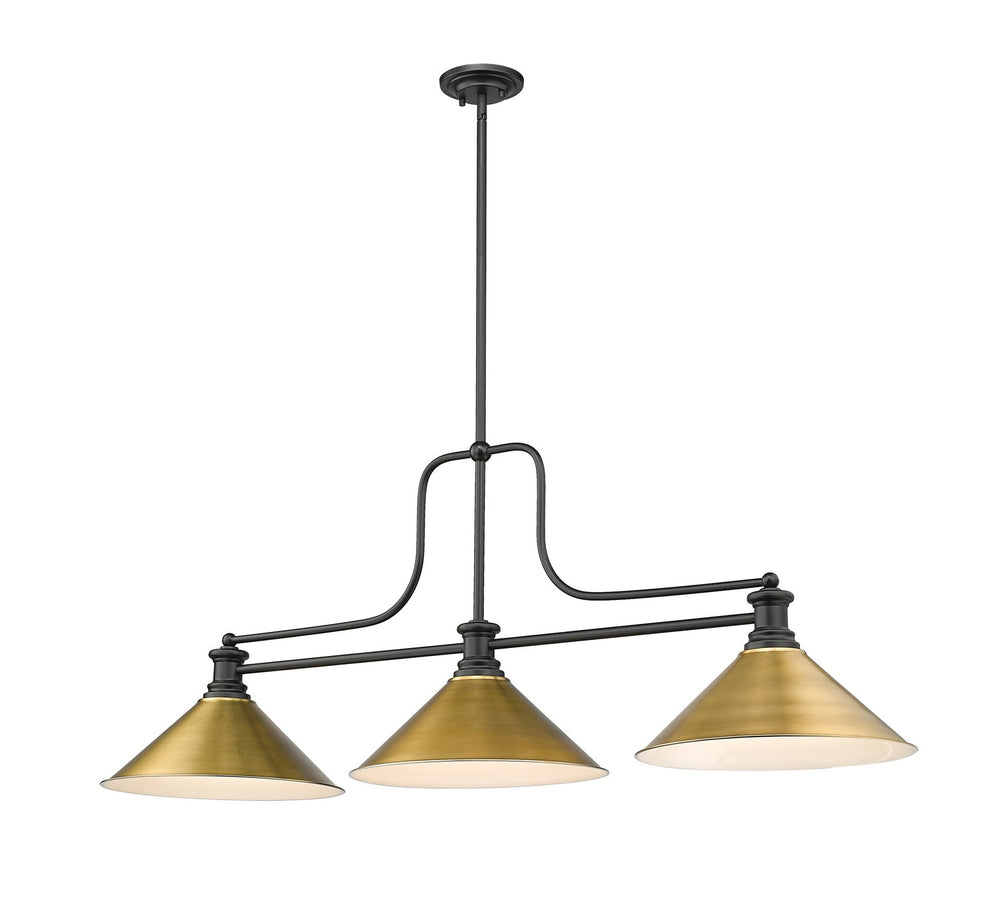 Z-Lite Canada - Three Light Billiard - Melange - Matte Black- Union Lighting Luminaires Decor