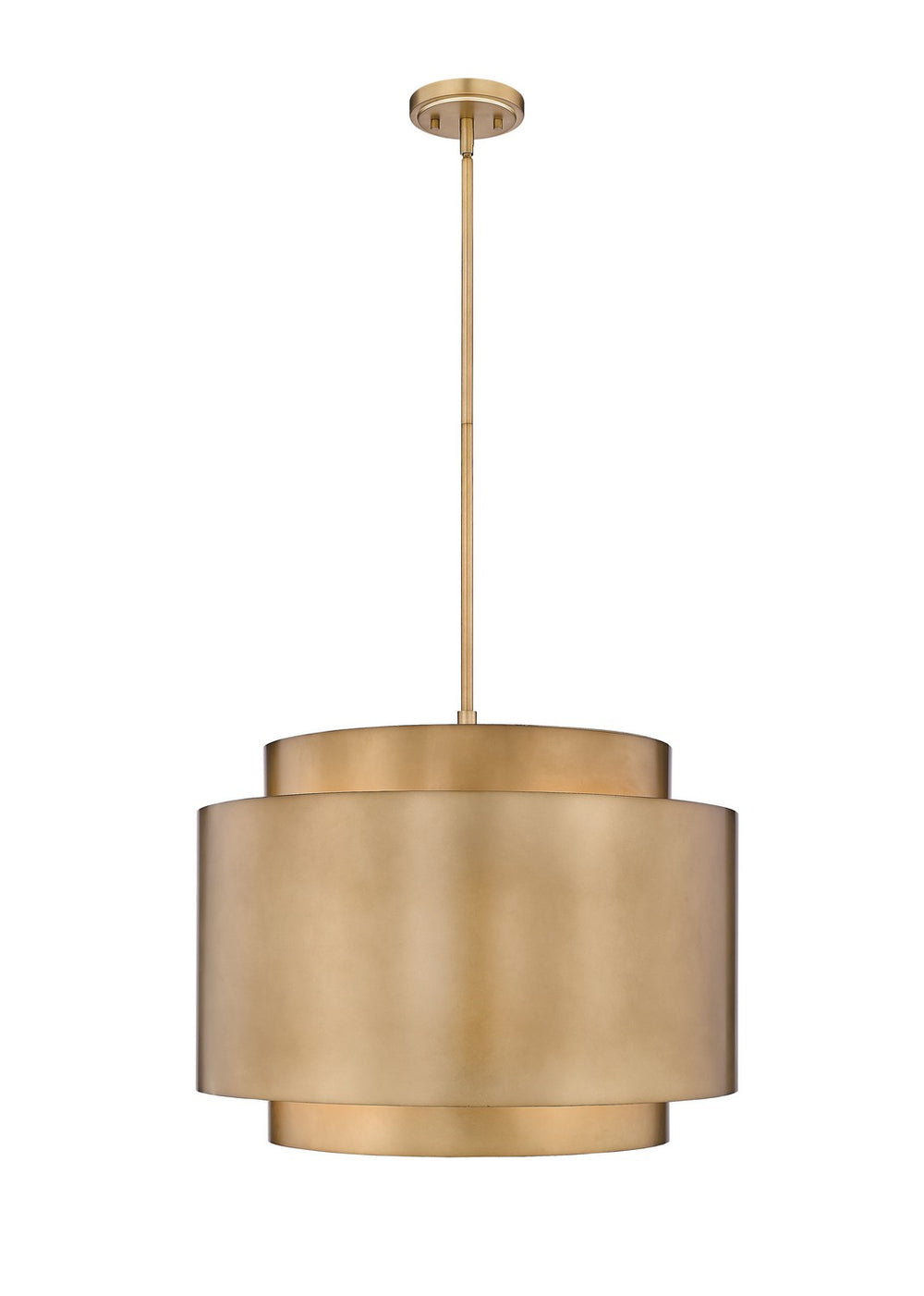 Z-Lite Canada - Four Light Chandelier - Harlech - Rubbed Brass- Union Lighting Luminaires Decor