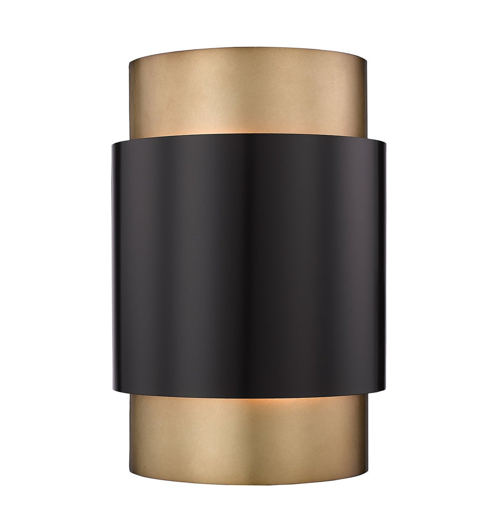 Z-Lite Canada - Two Light Wall Sconce - Harlech - Bronze + Rubbed Brass- Union Lighting Luminaires Decor