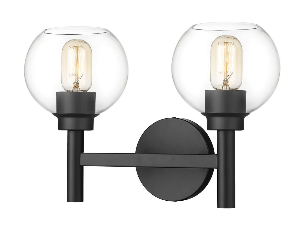 Z-Lite Canada - Two Light Vanity - Sutton - Matte Black- Union Lighting Luminaires Decor