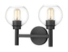 Z-Lite Canada - Two Light Vanity - Sutton - Matte Black- Union Lighting Luminaires Decor