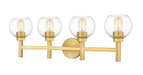 Z-Lite Canada - Four Light Vanity - Sutton - Brushed Gold- Union Lighting Luminaires Decor