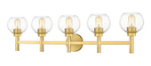 Z-Lite Canada - Five Light Vanity - Sutton - Brushed Gold- Union Lighting Luminaires Decor