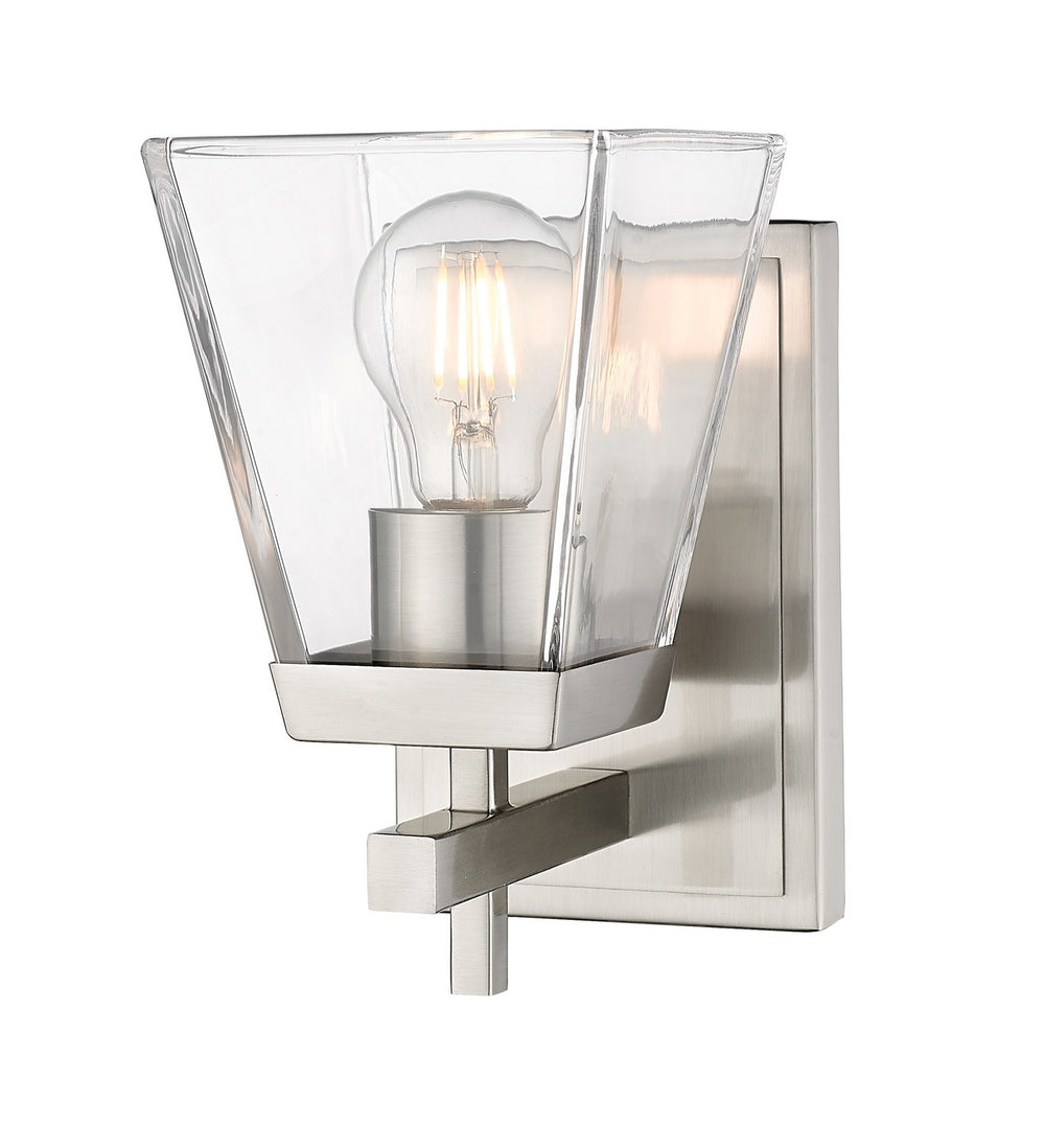Z-Lite Canada - One Light Wall Sconce - Lauren - Brushed Nickel- Union Lighting Luminaires Decor