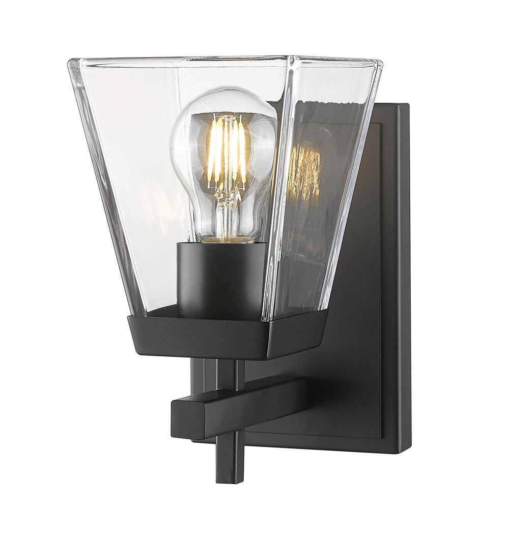 Z-Lite Canada - One Light Wall Sconce - Lauren - Matte Black- Union Lighting Luminaires Decor