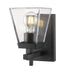 Z-Lite Canada - One Light Wall Sconce - Lauren - Matte Black- Union Lighting Luminaires Decor