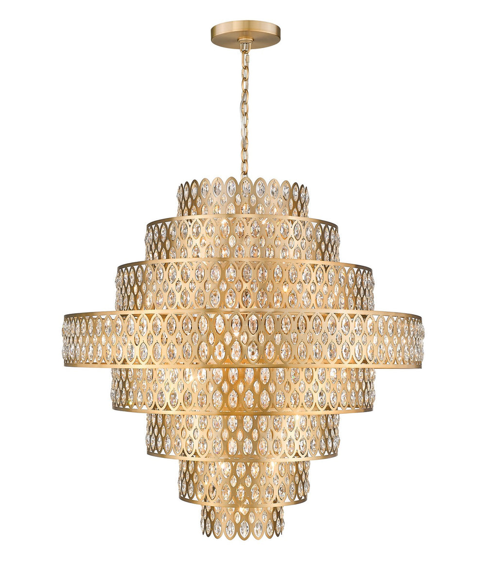 Z-Lite Canada - 25 Light Chandelier - Dealey - Heirloom Brass- Union Lighting Luminaires Decor
