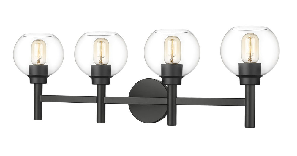Z-Lite Canada - Four Light Vanity - Sutton - Matte Black- Union Lighting Luminaires Decor