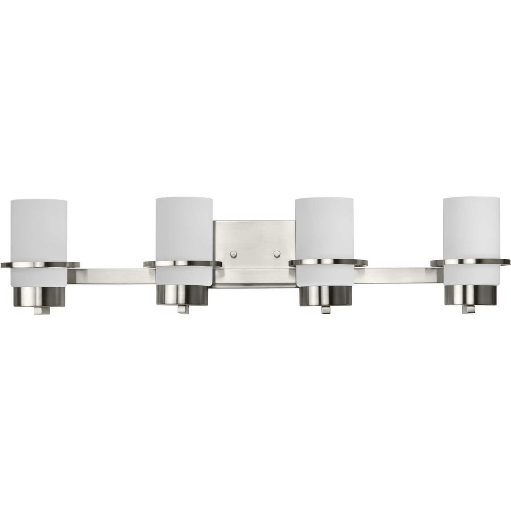 Progress Canada - Four Light Vanity - Reiss - Brushed Nickel- Union Lighting Luminaires Decor