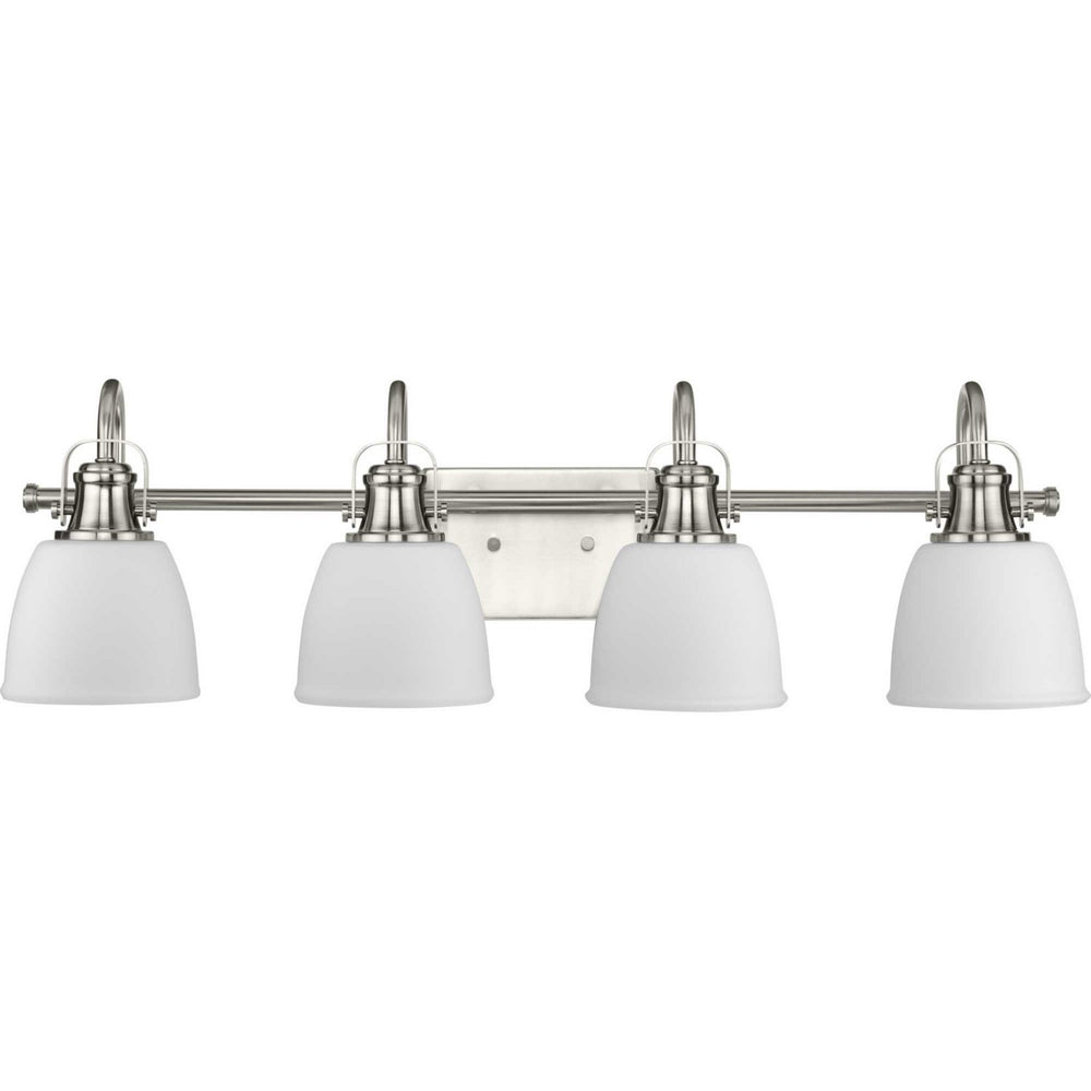 Progress Canada - Four Light Vanity - Preston - Brushed Nickel- Union Lighting Luminaires Decor
