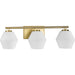 Progress Canada - Three Light Vanity - Copeland - Brushed Gold- Union Lighting Luminaires Decor