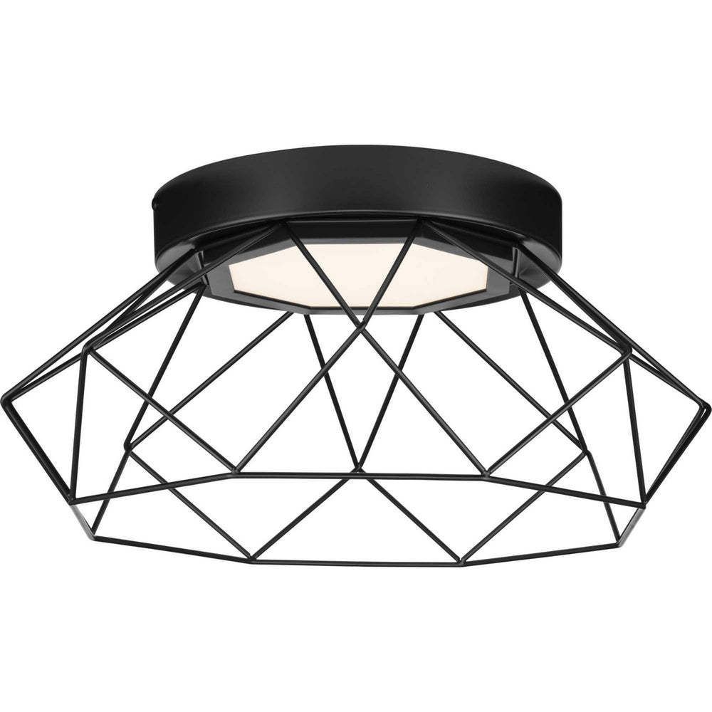 Progress Canada - LED Flush Mount - Geodesic LED - Matte Black- Union Lighting Luminaires Decor