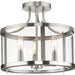 Progress Canada - Three Light Semi Flush Mount - Gilliam - Brushed Nickel- Union Lighting Luminaires Decor
