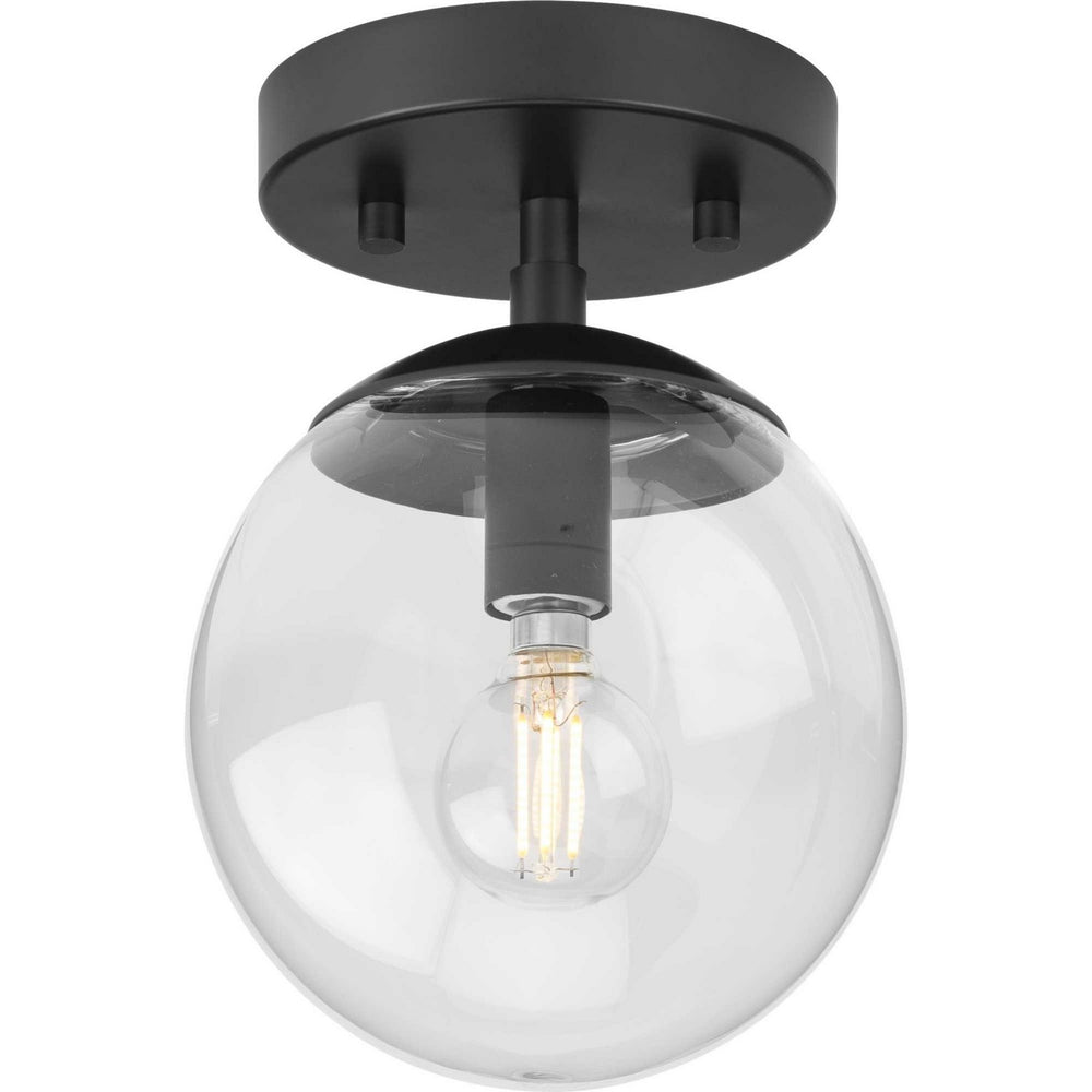 Progress Canada - One Light Flush Mount - Atwell - Matte Black- Union Lighting Luminaires Decor