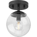 Progress Canada - One Light Flush Mount - Atwell - Matte Black- Union Lighting Luminaires Decor
