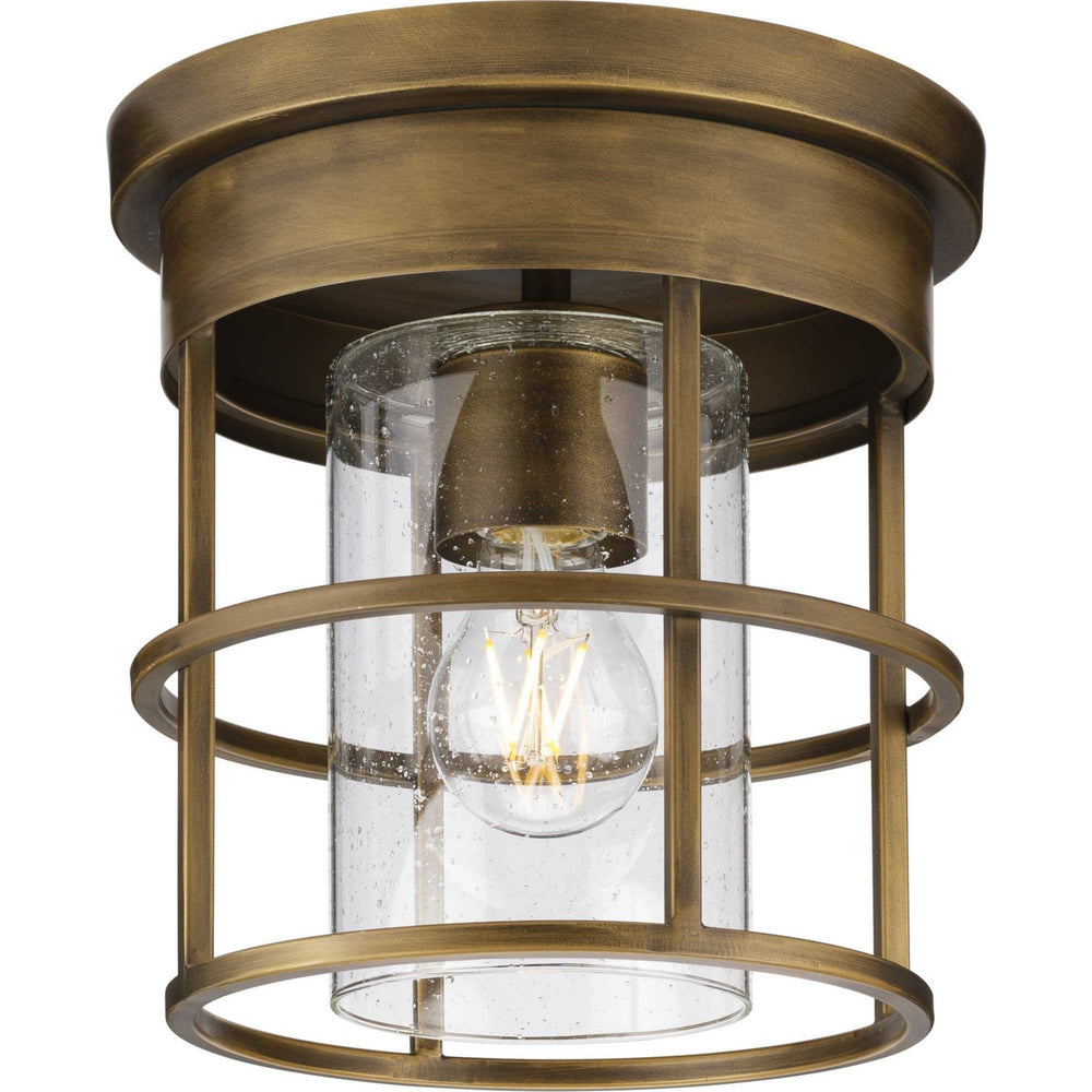 Progress Canada - One Light Flush Mount - Burgess - Aged Bronze- Union Lighting Luminaires Decor