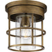 Progress Canada - One Light Flush Mount - Burgess - Aged Bronze- Union Lighting Luminaires Decor