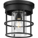 Progress Canada - One Light Flush Mount - Burgess - Matte Black- Union Lighting Luminaires Decor