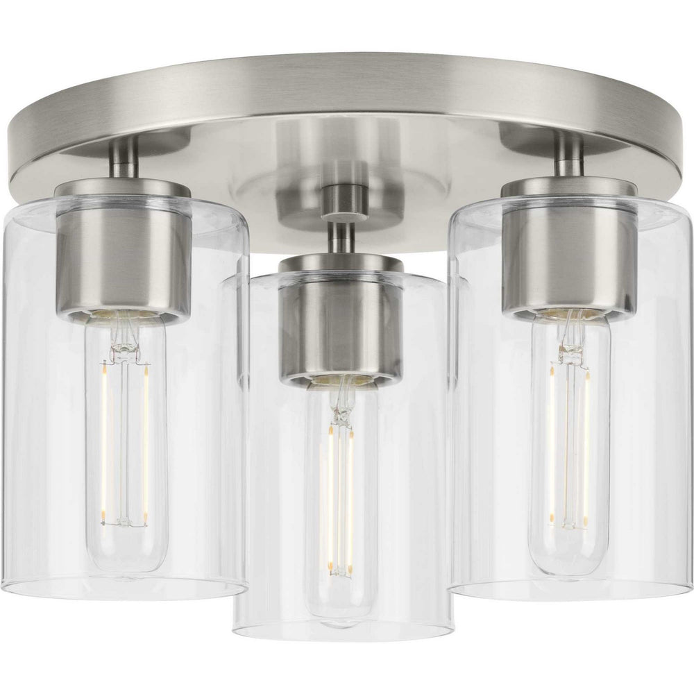 Progress Canada - Three Light Flush Mount - Cofield - Brushed Nickel- Union Lighting Luminaires Decor