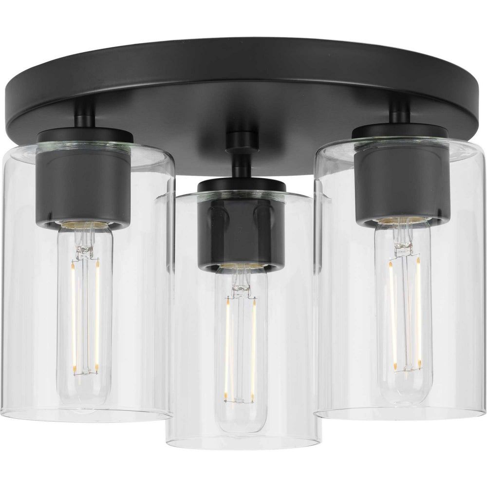 Progress Canada - Three Light Flush Mount - Cofield - Matte Black- Union Lighting Luminaires Decor
