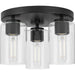 Progress Canada - Three Light Flush Mount - Cofield - Matte Black- Union Lighting Luminaires Decor