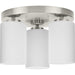 Progress Canada - Three Light Flush Mount - Cofield - Brushed Nickel- Union Lighting Luminaires Decor