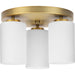 Progress Canada - Three Light Flush Mount - Cofield - Vintage Brass- Union Lighting Luminaires Decor