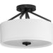 Progress Canada - Two Light Semi Flush Mount - Goodwin - Matte Black- Union Lighting Luminaires Decor