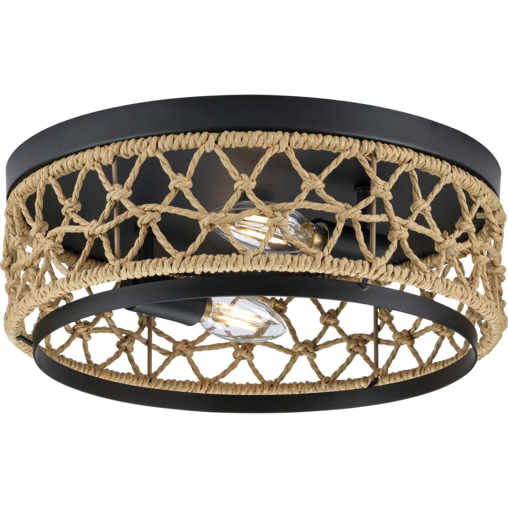 Progress Canada - Two Light Flush Mount - Chandra - Matte Black- Union Lighting Luminaires Decor