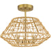 Progress Canada - Three Light Flush Mount - Laila - Vintage Brass- Union Lighting Luminaires Decor