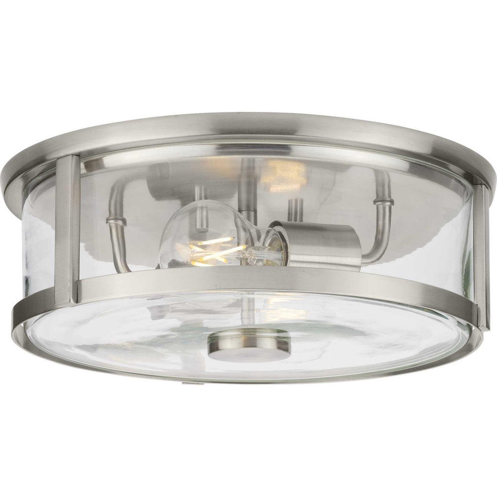 Progress Canada - Two Light Flush Mount - Gilliam - Brushed Nickel- Union Lighting Luminaires Decor