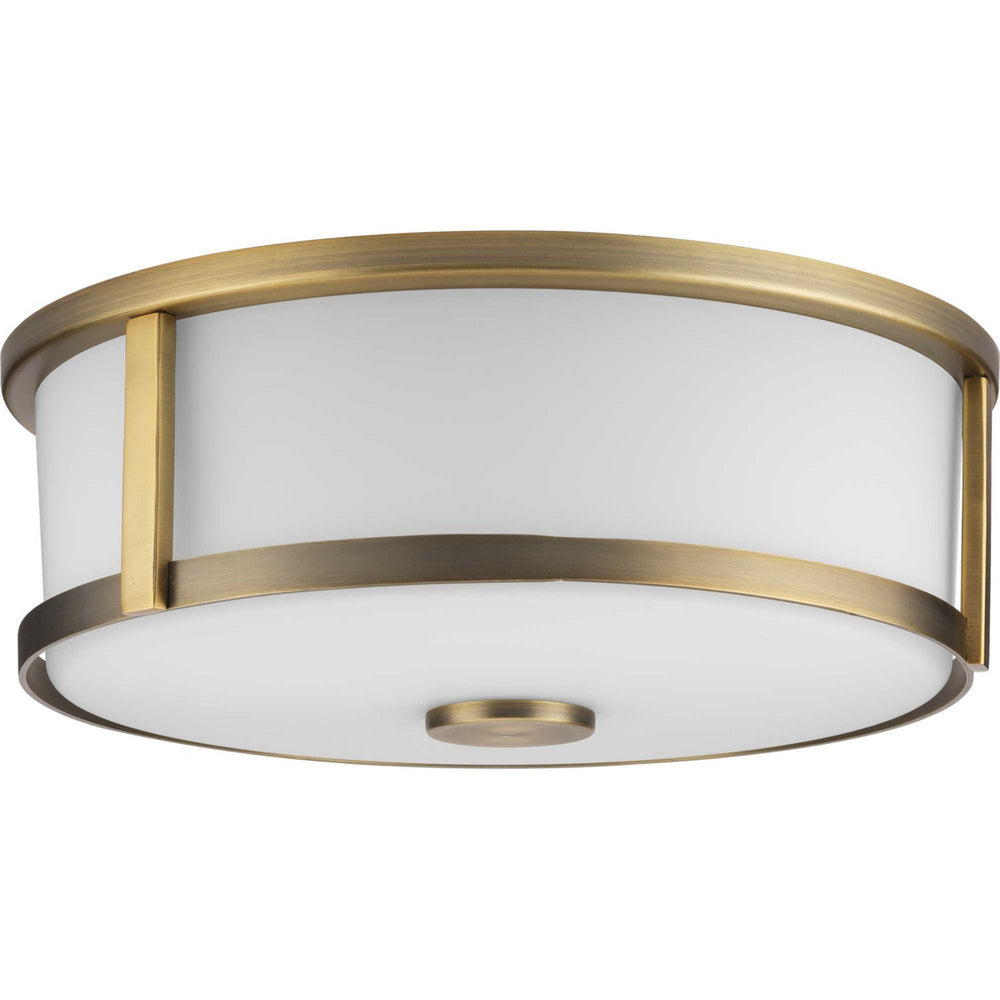 Progress Canada - Two Light Flush Mount - Gilliam - Vintage Brass- Union Lighting Luminaires Decor