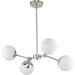 Progress Canada - Four Light Chandelier - Haas - Brushed Nickel- Union Lighting Luminaires Decor