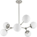 Progress Canada - Six Light Chandelier - Haas - Brushed Nickel- Union Lighting Luminaires Decor