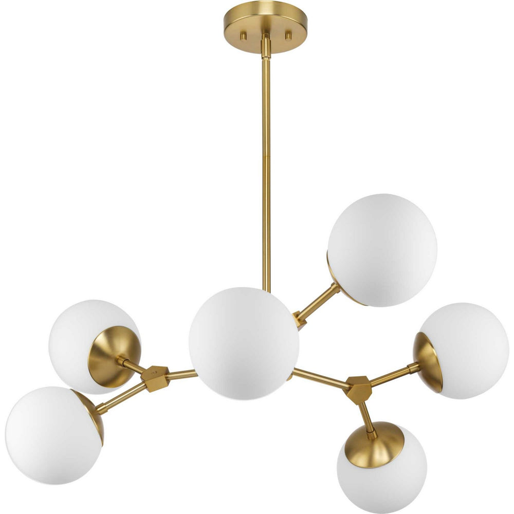 Progress Canada - Six Light Chandelier - Haas - Brushed Bronze- Union Lighting Luminaires Decor